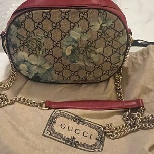 Gucci bloom  Red and Brown Floral Crossbody Bag